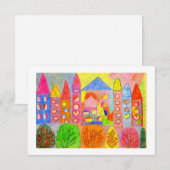 Whimsical Fairy Castle Town Holiday Response Card 出欠カード (正面/裏面)