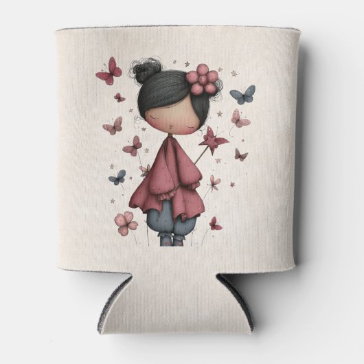 Whimsical Fairy Doll Retro Cute 缶クーラー (正面)