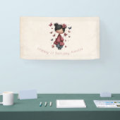 Whimsical Fairy Doll Retro Cute Birthday 横断幕 (トレードショー)