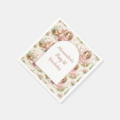 Whimsical Fairy First Birthday スタンダードカクテルナプキン (角)