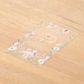 Whimsical Fairy First Birthday Enchanted forest アクリル招待状 (レイダウン)