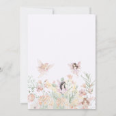 Whimsical Fairy First Birthday Enchanted forest 招待状 (裏面)
