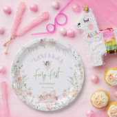 Whimsical Fairy First Birthday Enchanted garden ペーパープレート (パーティー)