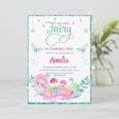 Whimsical Fairy First Magic Birthday 招待状 (スタンド正面)