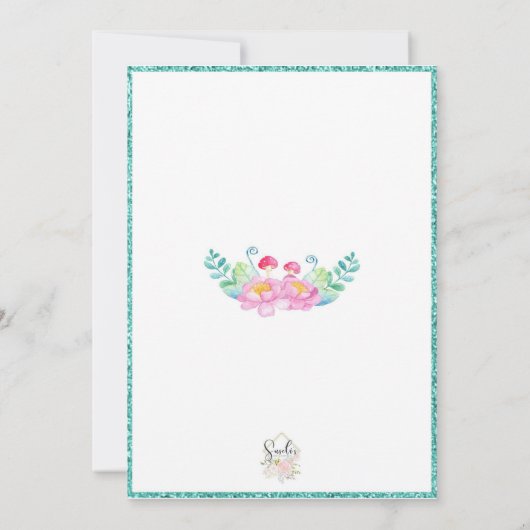 Whimsical Fairy First Magic Birthday 招待状 (裏面)