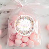 Whimsical fairy garden 1st birthday  ラウンドシール