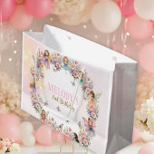 Whimsical fairy garden 2nd birthday ラージペーパーバッグ