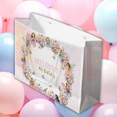 Whimsical fairy garden 4th birthday  ラージペーパーバッグ