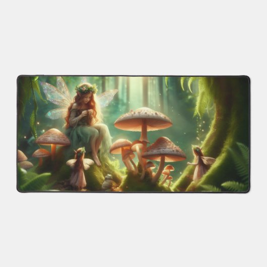 Whimsical Fairy Garden Desk Mat デスクマット (正面)