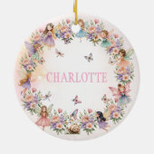 Whimsical fairy garden gift for girl セラミックオーナメント (裏面)