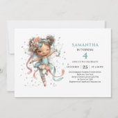 Whimsical Fairy Girl 2nd Birthday Magical Pastel  招待状 (正面)