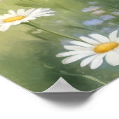 Whimsical Fairy Girl in Flower Garden Poster ポスター (角)