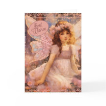 Whimsical Fairy in Dreamy Pink Floral Garden