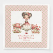 Whimsical Fairy Pink Flowers Custom Name Party   (正面)