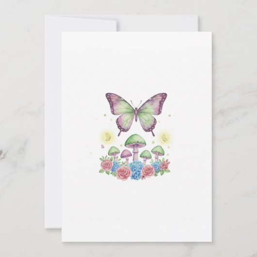 Whimsical Fairy Tale Birthday Card Invitation 招待状 (裏面)