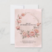 whimsical fairy tale floral Save the Date 出欠カード (裏面)