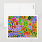 Whimsical Fairy Village & River Magic Postcard ポストカード (正面/裏面)