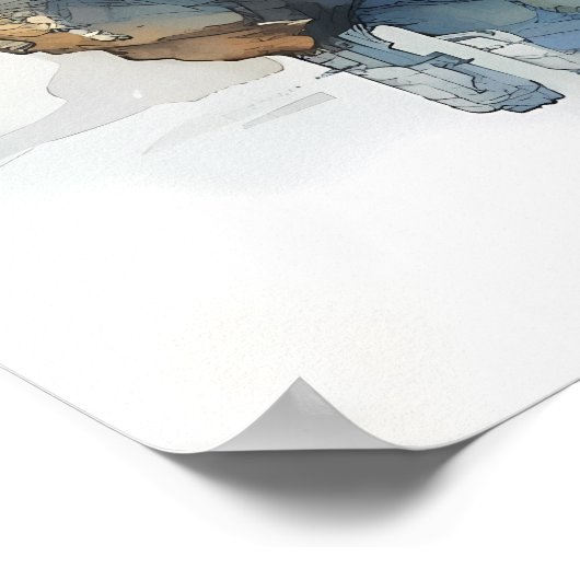 Whimsical Fairytale Castle on Sky Cliff ポスター (角)