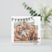 Whimsical Family Photo Merry Christmas シーズンカード (スタンド正面)