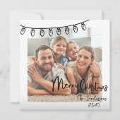 Whimsical Family Photo Merry Christmas シーズンカード (正面)
