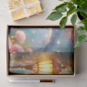 Whimsical Fantasy Art Unicorn And Girl Decoupage  薄葉紙 (ギフト)