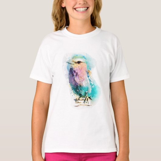 Whimsical Fantasy Bird Girls Graphic Tee Pretty Tシャツ (正面)