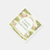 Whimsical Farm Animals Barnyard 1st Birthday スタンダードカクテルナプキン (角)