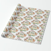 Whimsical Farm Floral Birthday Wrapping Paper ラッピングペーパー (アンロールド)