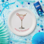 Whimsical Festive Martini Glass Paper Plates ペーパープレート (パーティー)