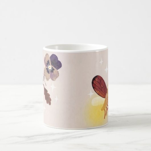 Whimsical Firefly Fairy Mug コーヒーマグカップ (中央)