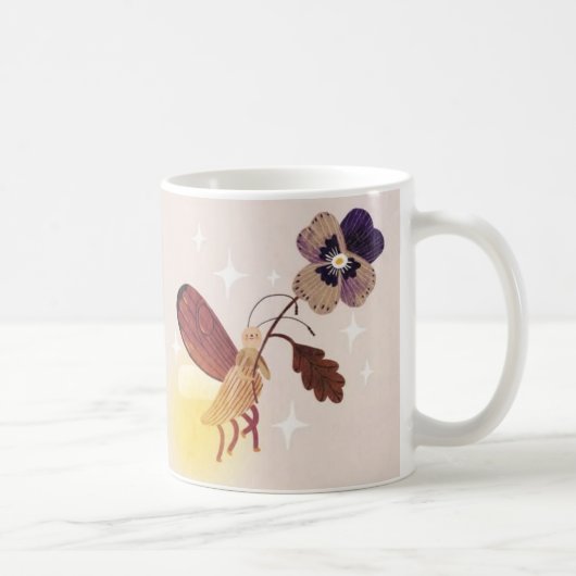 Whimsical Firefly Fairy Mug コーヒーマグカップ (右)