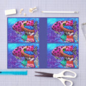 Whimsical Fish Trio Funky Decoupage 薄葉紙 (クラフト)