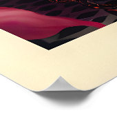 Whimsical Flamingo Bathtub Art Print Playful ポスター (角)