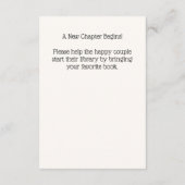 Whimsical Floral A New Chapter Bridal Shower  エンクロージャーカード (裏面)