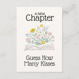 Whimsical Floral A New Chapter Bridal Shower  エンクロージャーカード