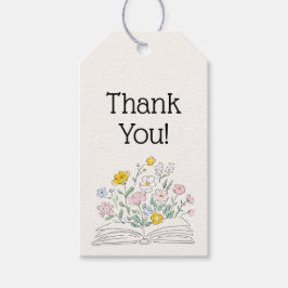 Whimsical Floral A New Chapter Bridal Shower  ギフトタグ