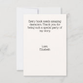 Whimsical Floral A New Chapter Bridal Shower  サンキューカード (裏面)