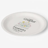 Whimsical Floral A New Chapter Bridal Shower  ペーパープレート (アングル)