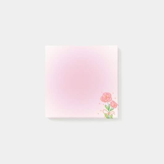 Whimsical Floral Art Print ポストイット (正面)