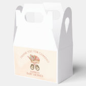 Whimsical Floral Baby Carriage Thank you フェイバーボックス (オープン)