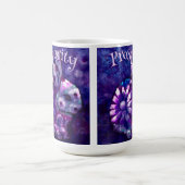 Whimsical Floral Bunny Rabbit Personalized コーヒーマグカップ (中央)