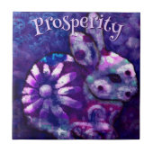 Whimsical Floral Bunny Rabbit Personalized タイル (正面)