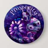 Whimsical Floral Bunny Rabbit Personalized 缶バッジ (正面)