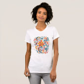 Whimsical Floral Burst - Women's  Artistic T-Shirt Tシャツ (正面フル)
