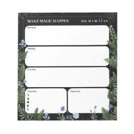 Whimsical Floral Daily Planner ノートパッド