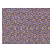 Whimsical Floral Design with Vines on Purple Back テーブルクロス (正面(横))