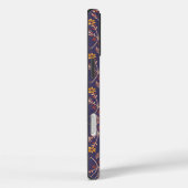 Whimsical Floral Design with Vines on Purple Back Case-Mate iPhoneケース (裏面 / 右)