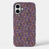 Whimsical Floral Design with Vines on Purple Back Case-Mate iPhoneケース (裏面)