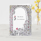 Whimsical Floral Door New Adventures カード (黄色い花)