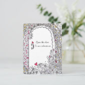 Whimsical Floral Door New Adventures Art Postcard ポストカード (スタンド正面)